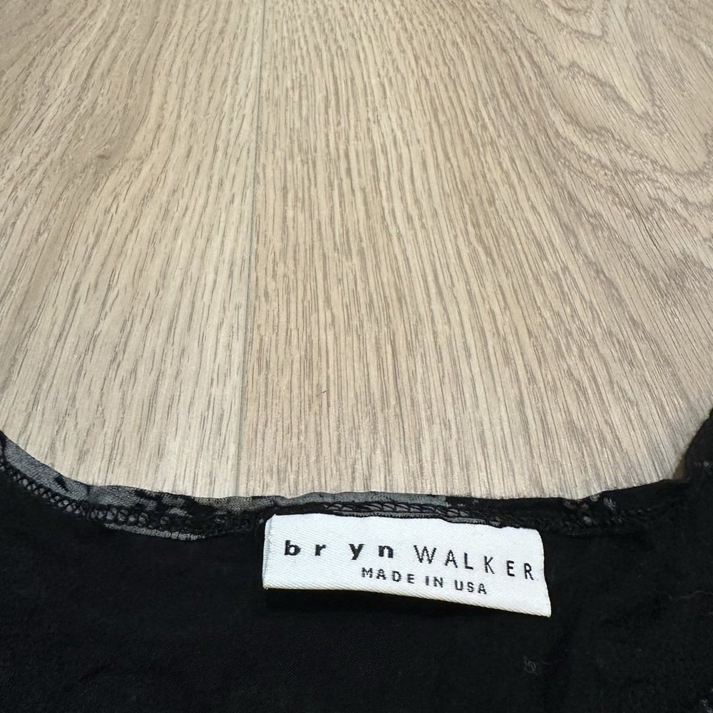 Bryn Walker Black Grey High Low Asymmetrical Tunic Top Print Lagenlook Sz 1X EUC - Picture 2 of 10